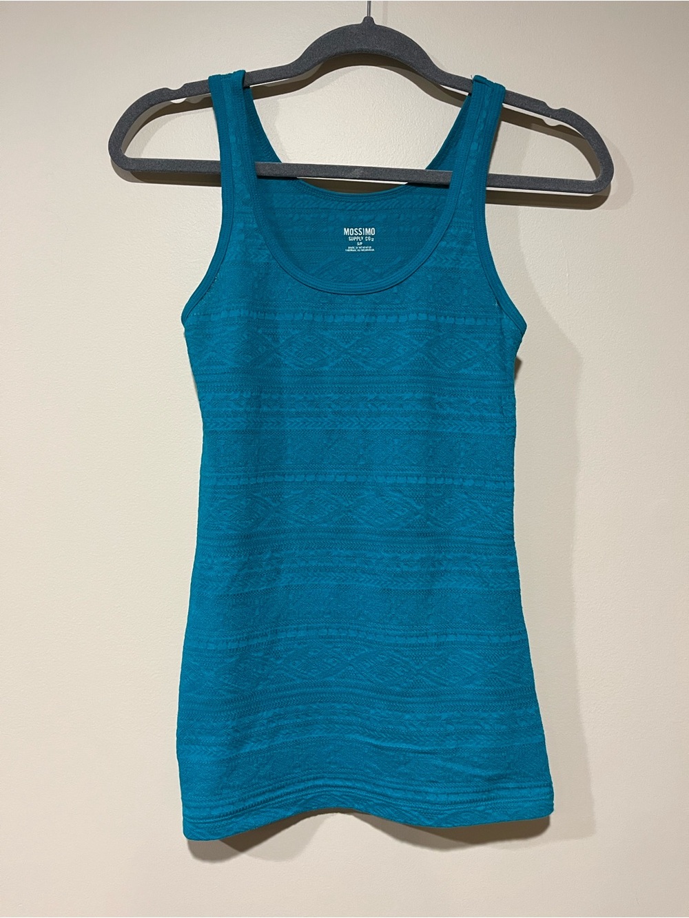Mossimo Supply Co. Teal Textured Scoop Neck Tank